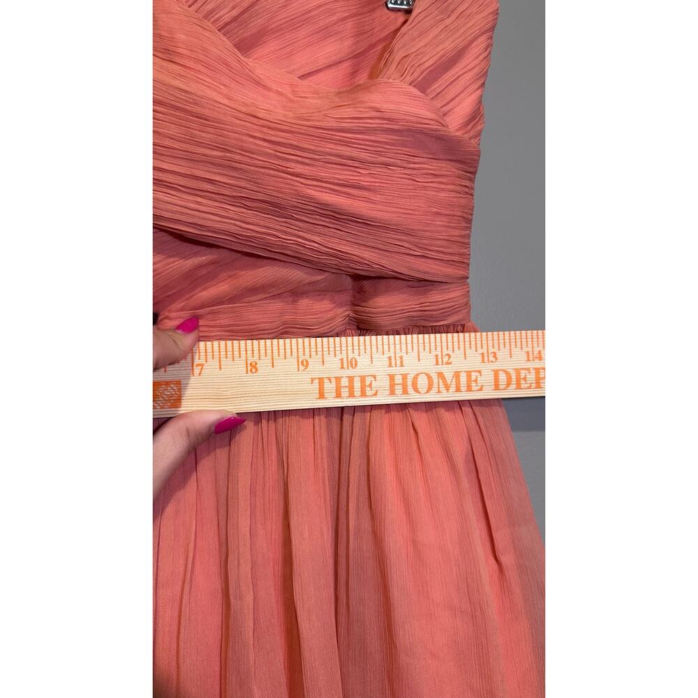 J. Crew Marbella Strapless Silk Chiffon Mini Dress Size 2 Homecoming Formal - Picture 12 of 13